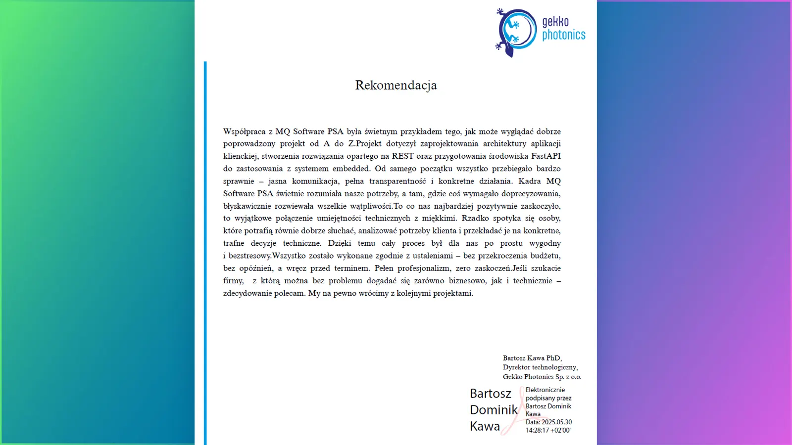 Recommendations